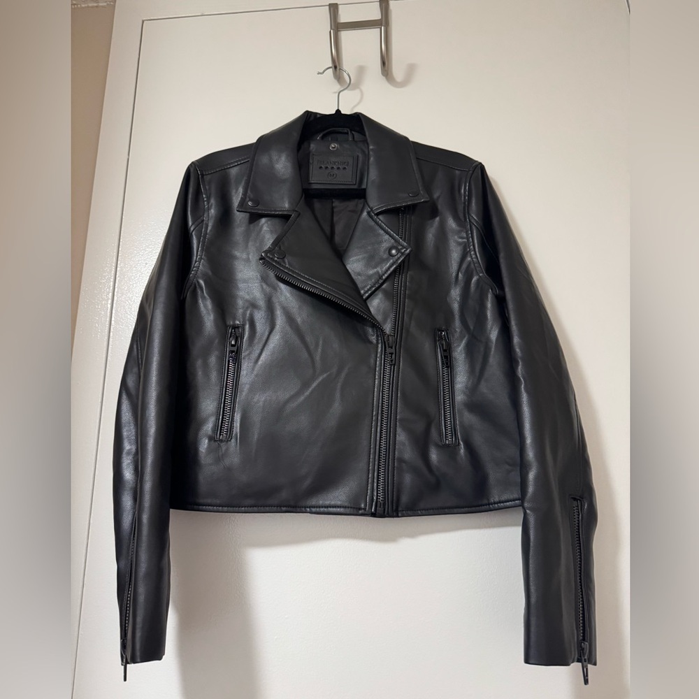 BLANKNYC Vegan Leather Jacket - Black with Black hardware - Medium
